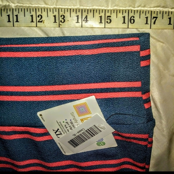 Lularoe Midi Skirt Size XL Striped Cassie NWT - Picture 6 of 9